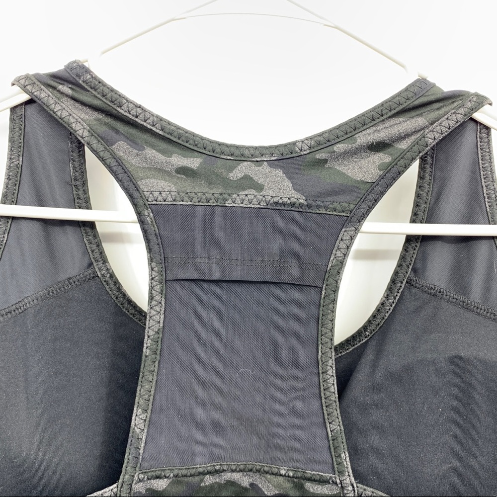 Fabletics Camo Sports Bra - Black and Gray - Picture 6 of 9